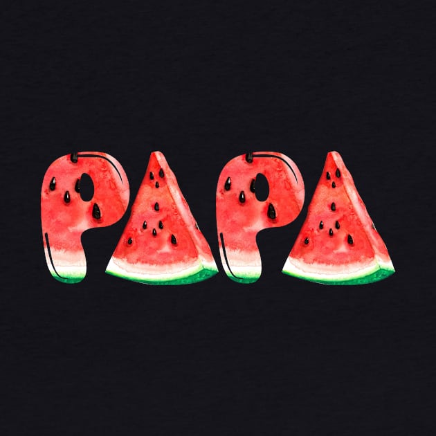 Watermelon Papa T-Shirt Funny Father_s Day Gift Shirt by crosszcp2